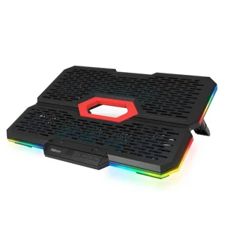 پایه خنک کننده لپ تاپ هترون مدل HCP138 با ۱۰ فن RGB